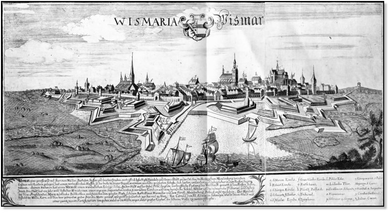 Wismaria – Wismar (vor 1661, gezeichnet 1716)