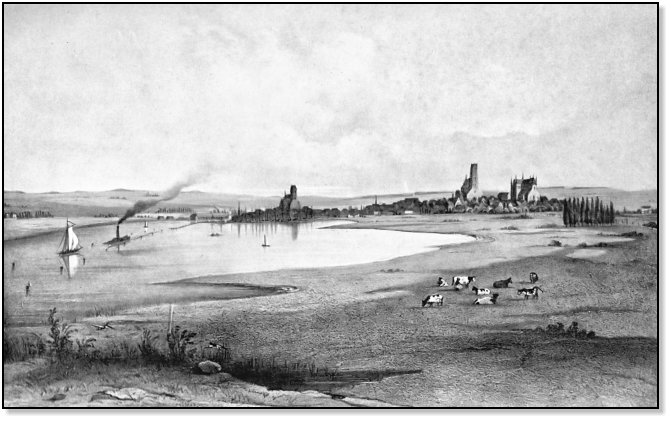 Ansicht von Wismar (nordwestl. Seite um 1800)