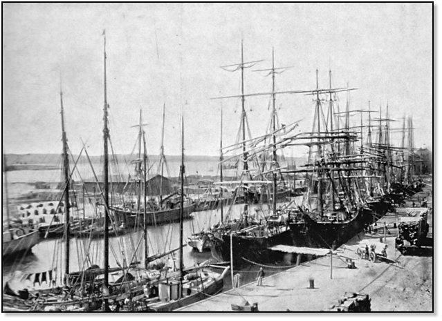 Alter Hafen (um 1880 im Winter)