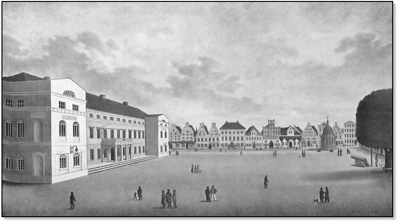 Markplatz nach Osten (Hornemannsche Leiste)
